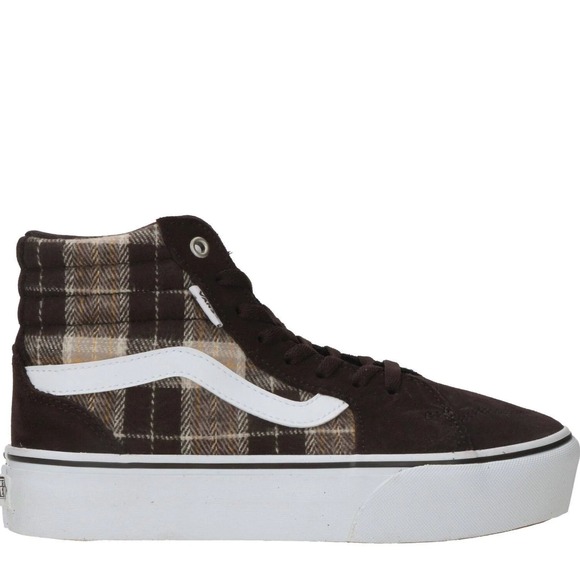 Vans Filmore Hi-Top Platform Sneakers Plaid Herringbone Brown Womens 10 EU 41 - Picture 1 of 9